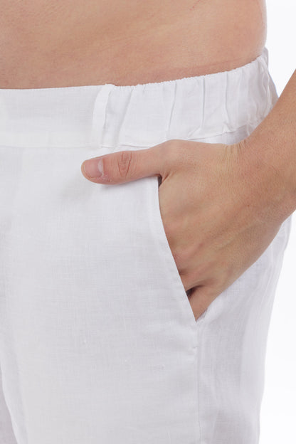 Plain Linen Shorts Bermuda