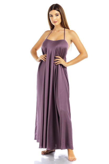 Abito Bareback in seta tinta unita