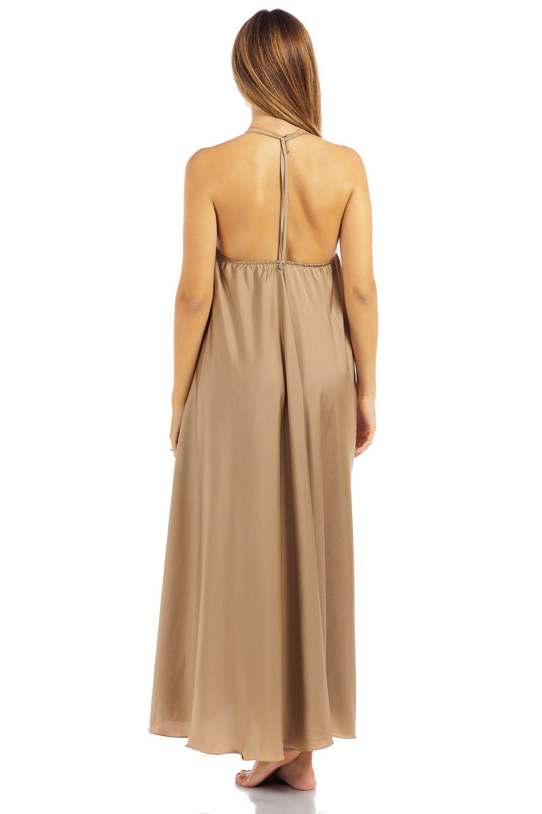 Abito Bareback in seta tinta unita