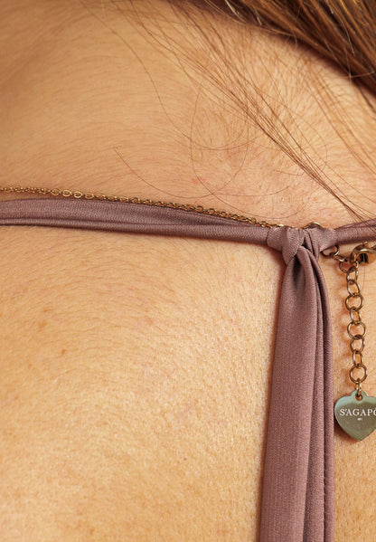 Abito Bareback in seta tinta unita