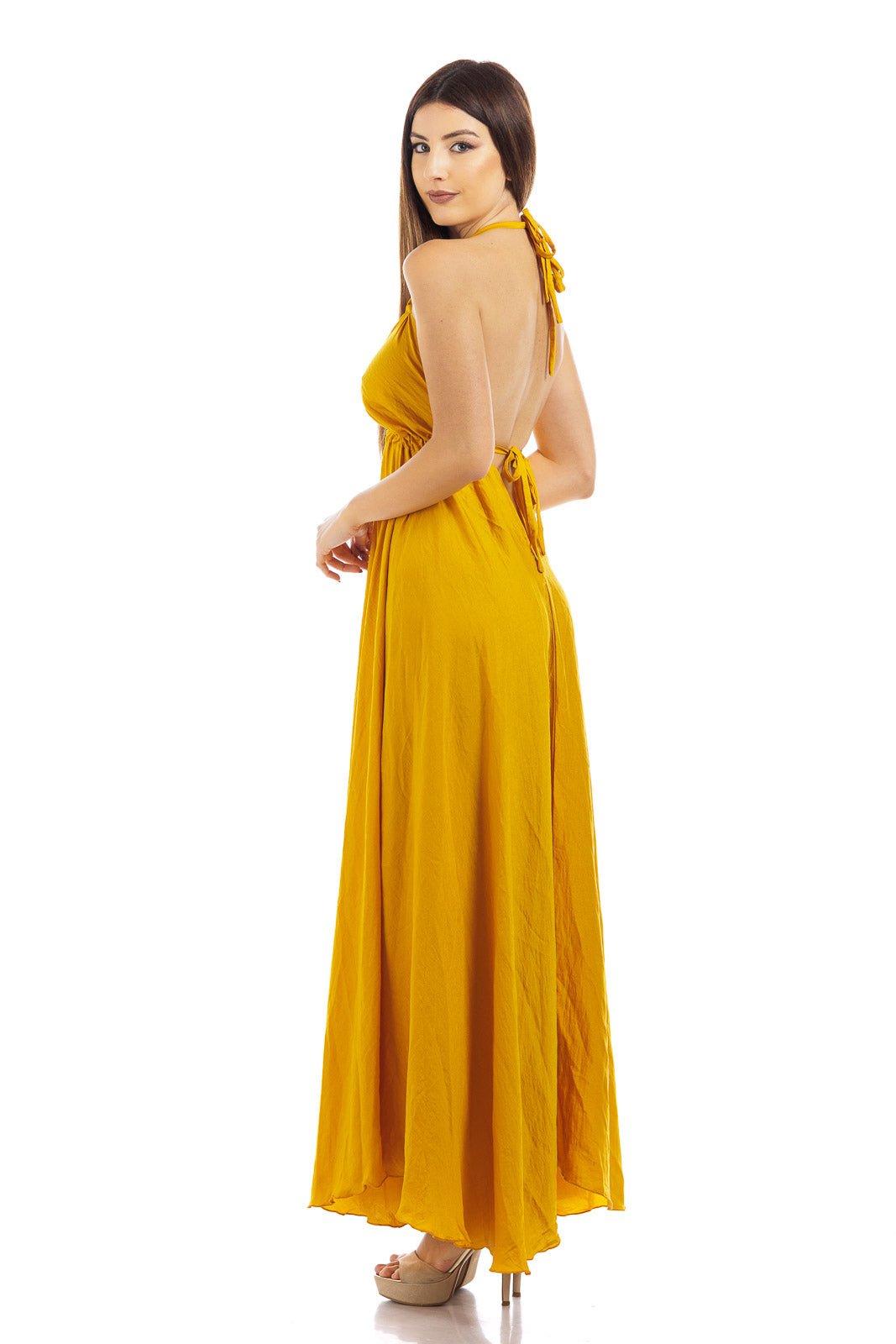 Plain Silk Crepe Dress