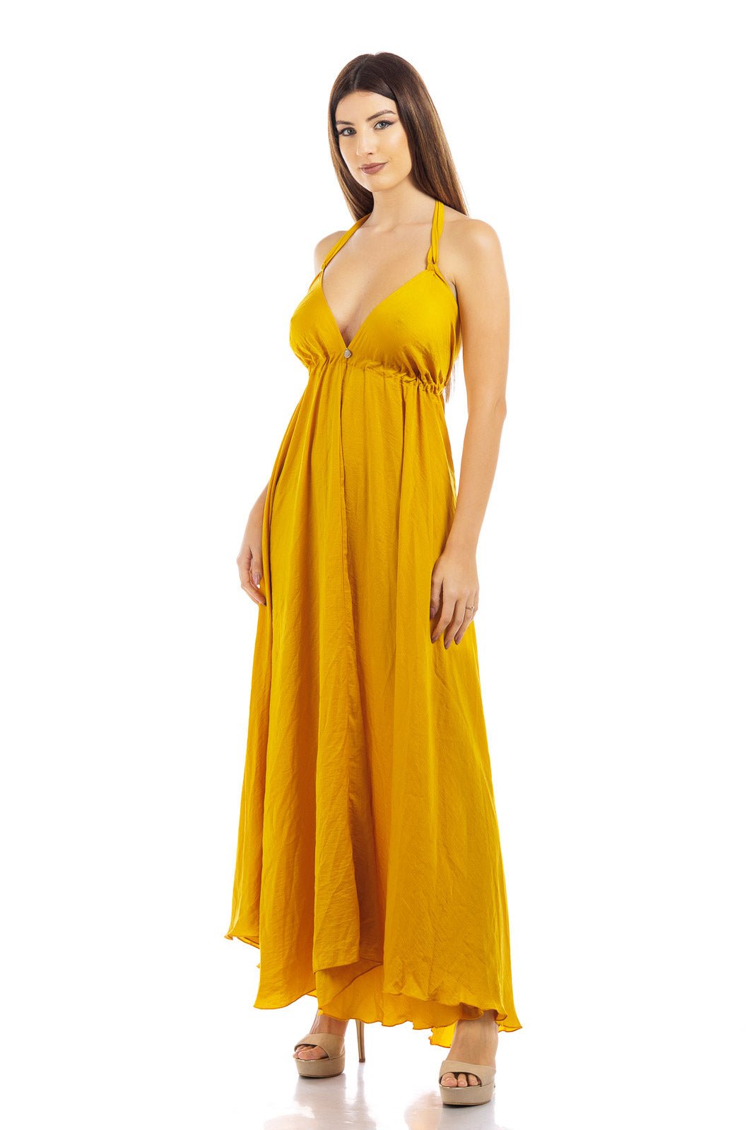 Plain Silk Crepe Dress