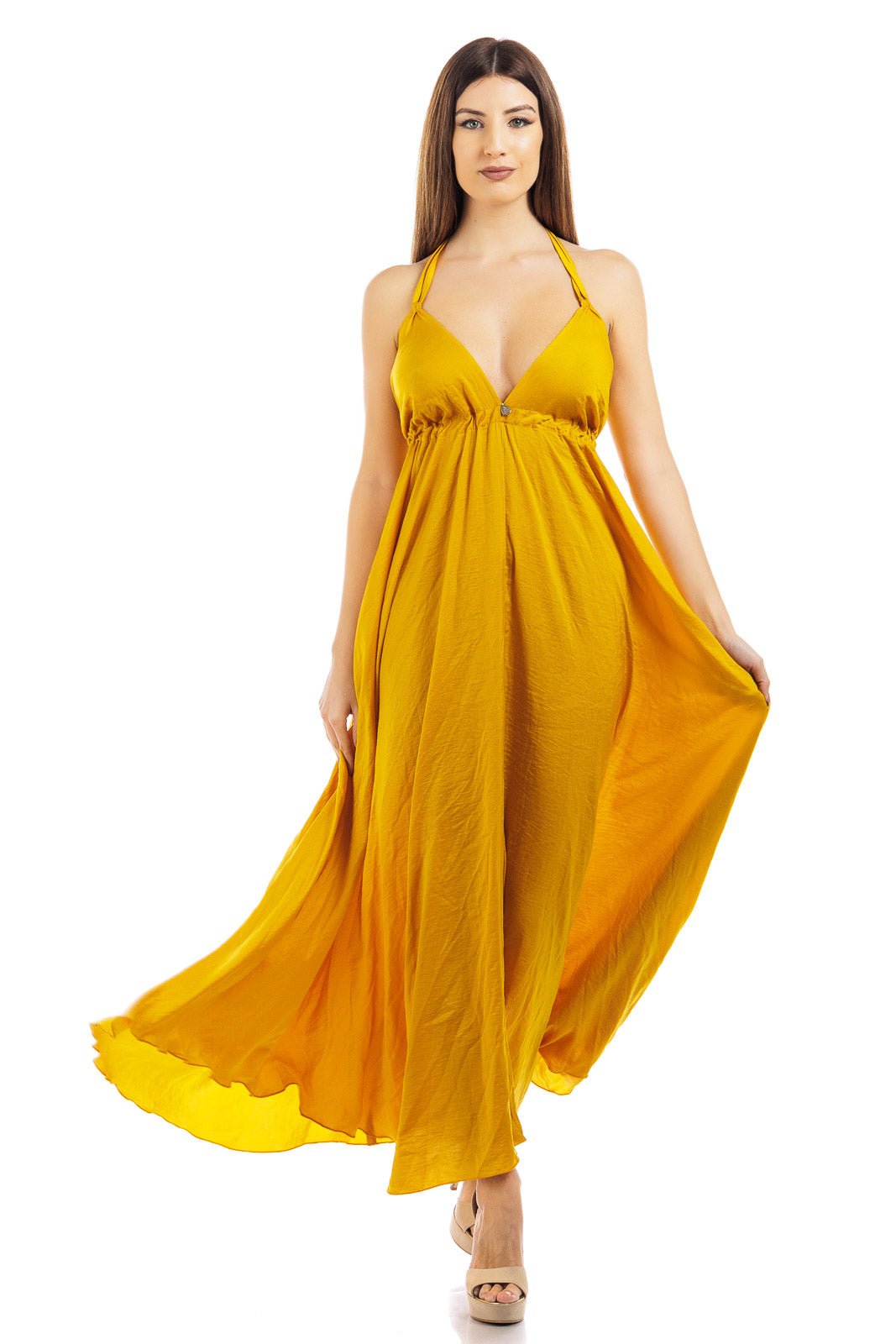 Plain Silk Crepe Dress