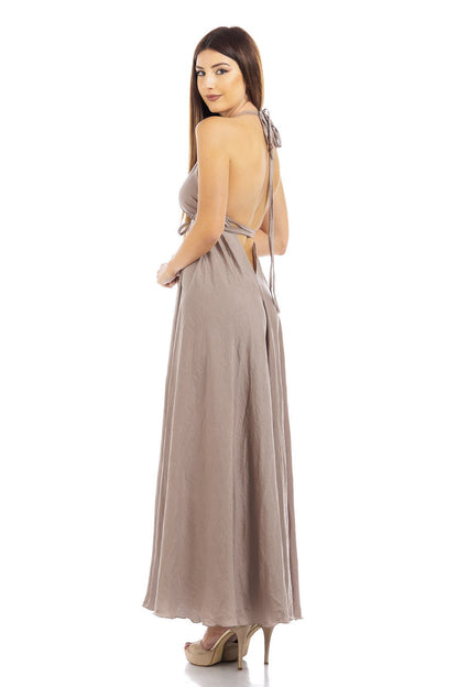Plain Silk Crepe Dress