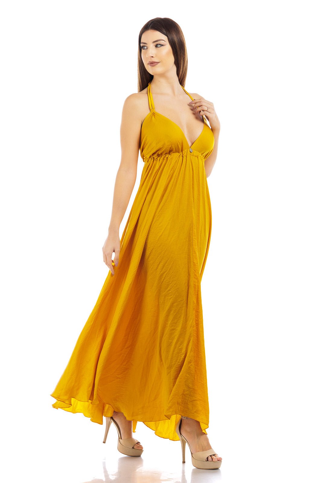 Plain Silk Crepe Dress