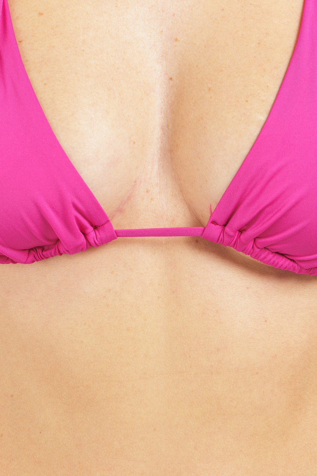 Plain Triangle Halter Side Tie Bikini