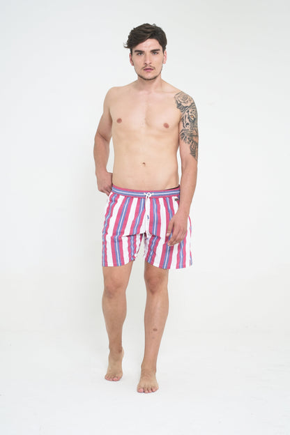 Printed Swim Short - Stripes Mood