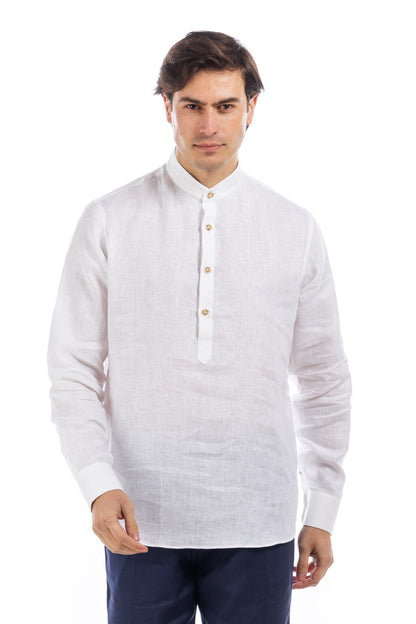 Round Neck Linen Shirt
