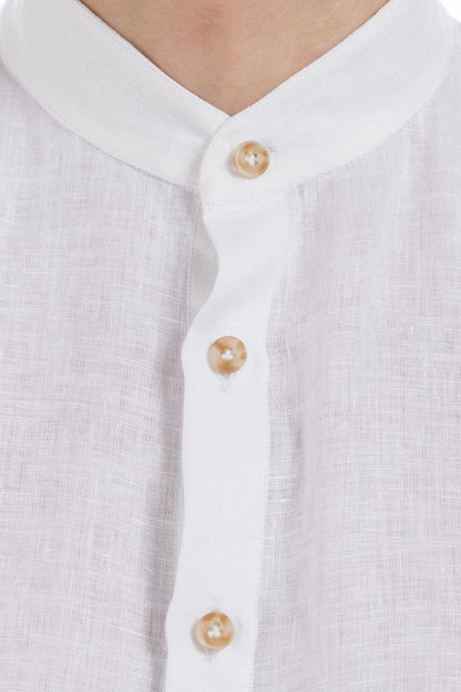 Round Neck Linen Shirt