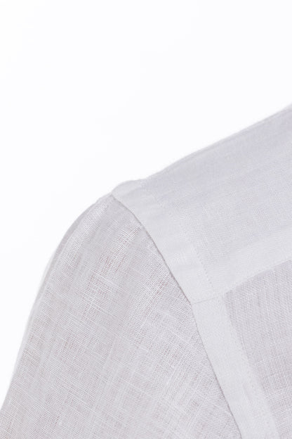 Round Neck Linen Shirt