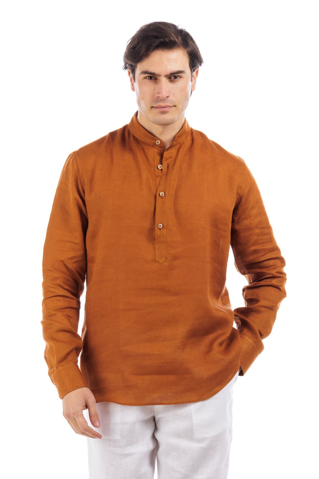 Round Neck Linen Shirt