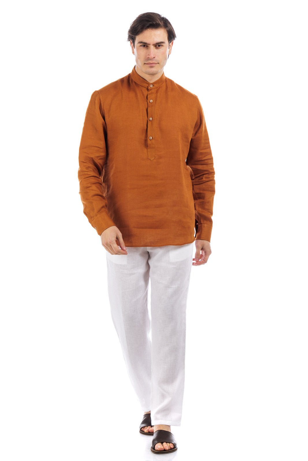 Round Neck Linen Shirt