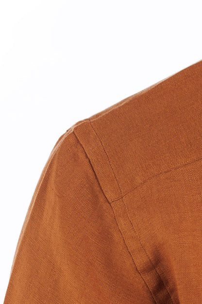 Round Neck Linen Shirt