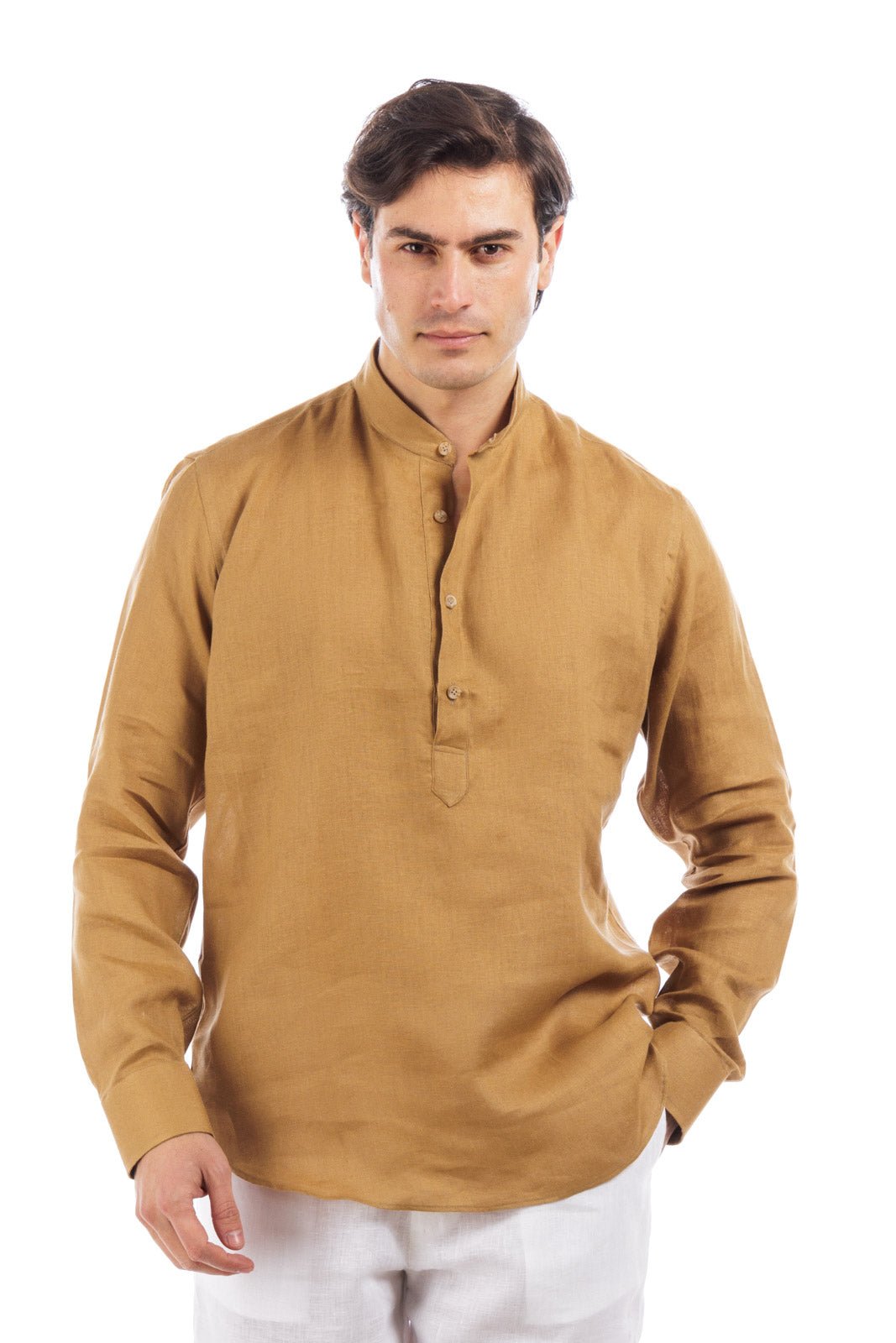 Round Neck Linen Shirt