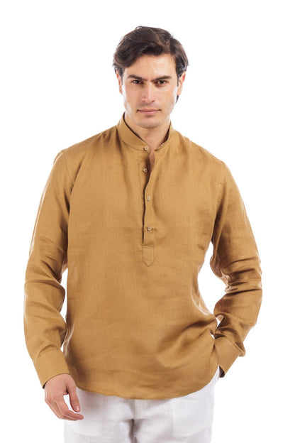 Round Neck Linen Shirt