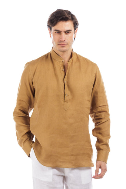 Round Neck Linen Shirt