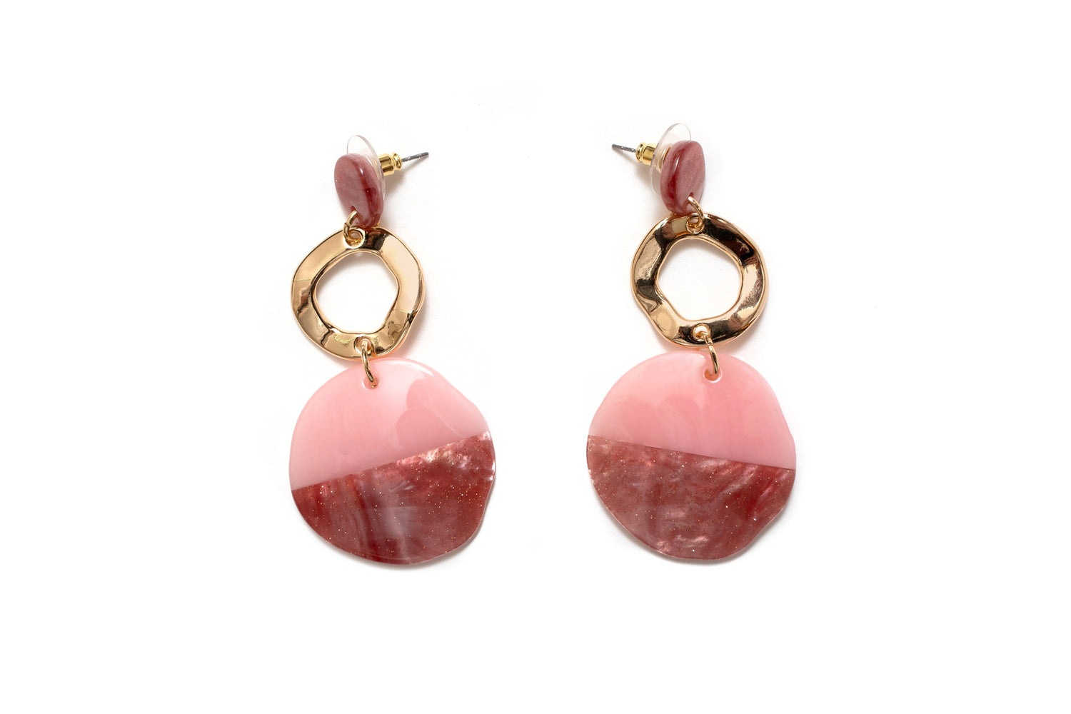 Round Resin Ring Earrings