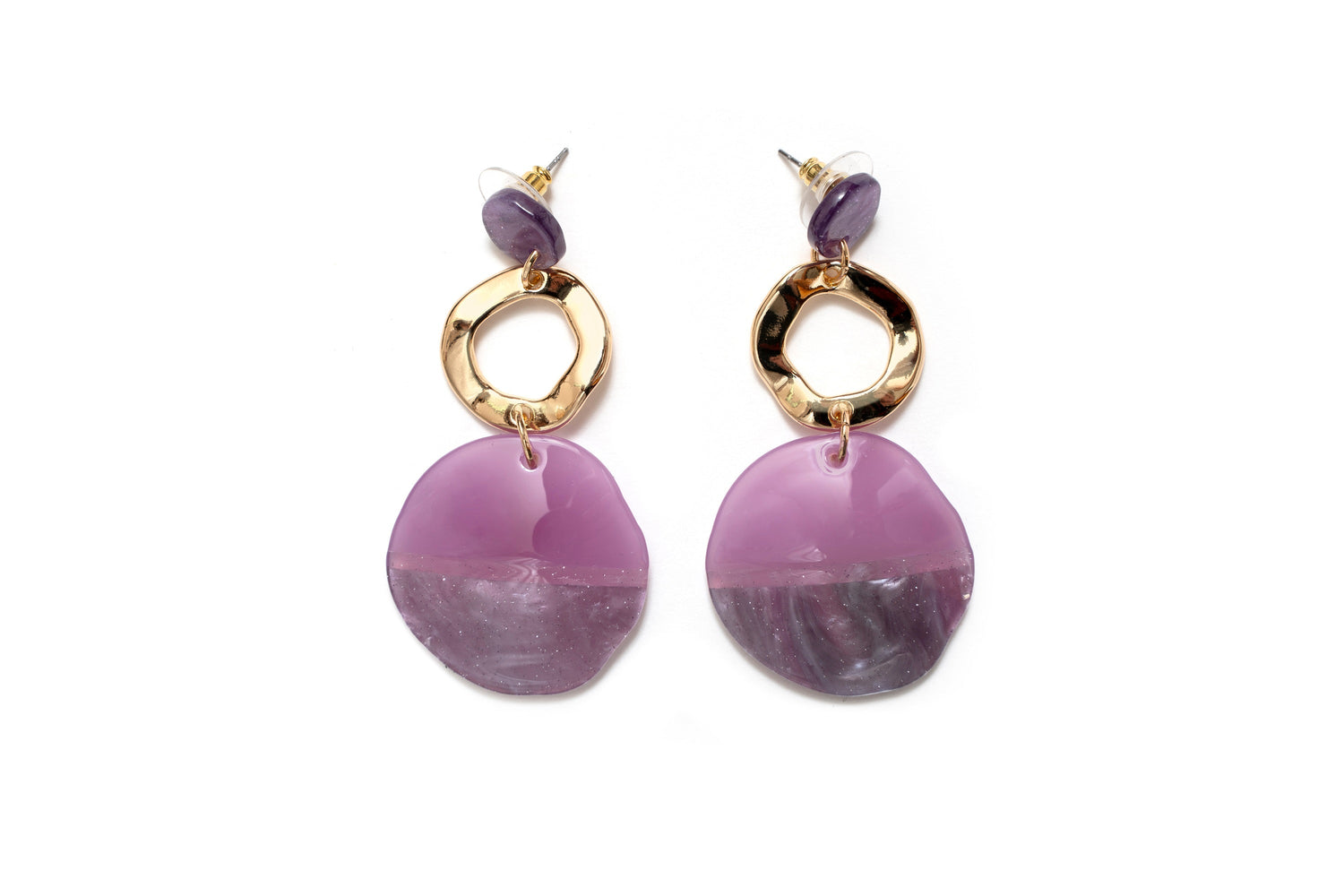 Round Resin Ring Earrings