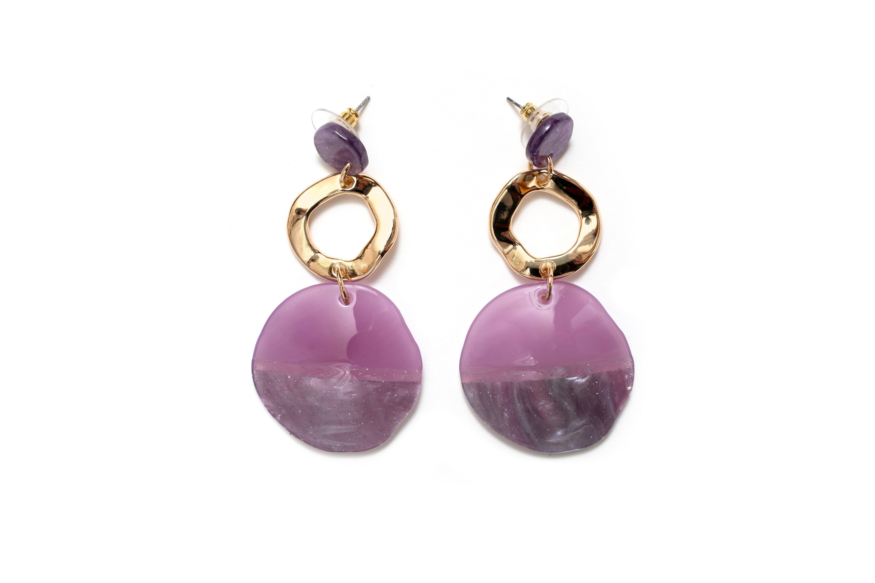 Round Resin Ring Earrings