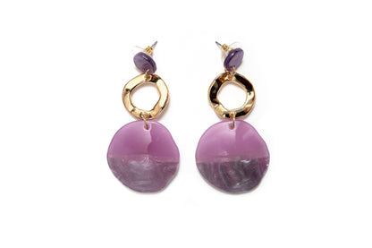 Round Resin Ring Earrings