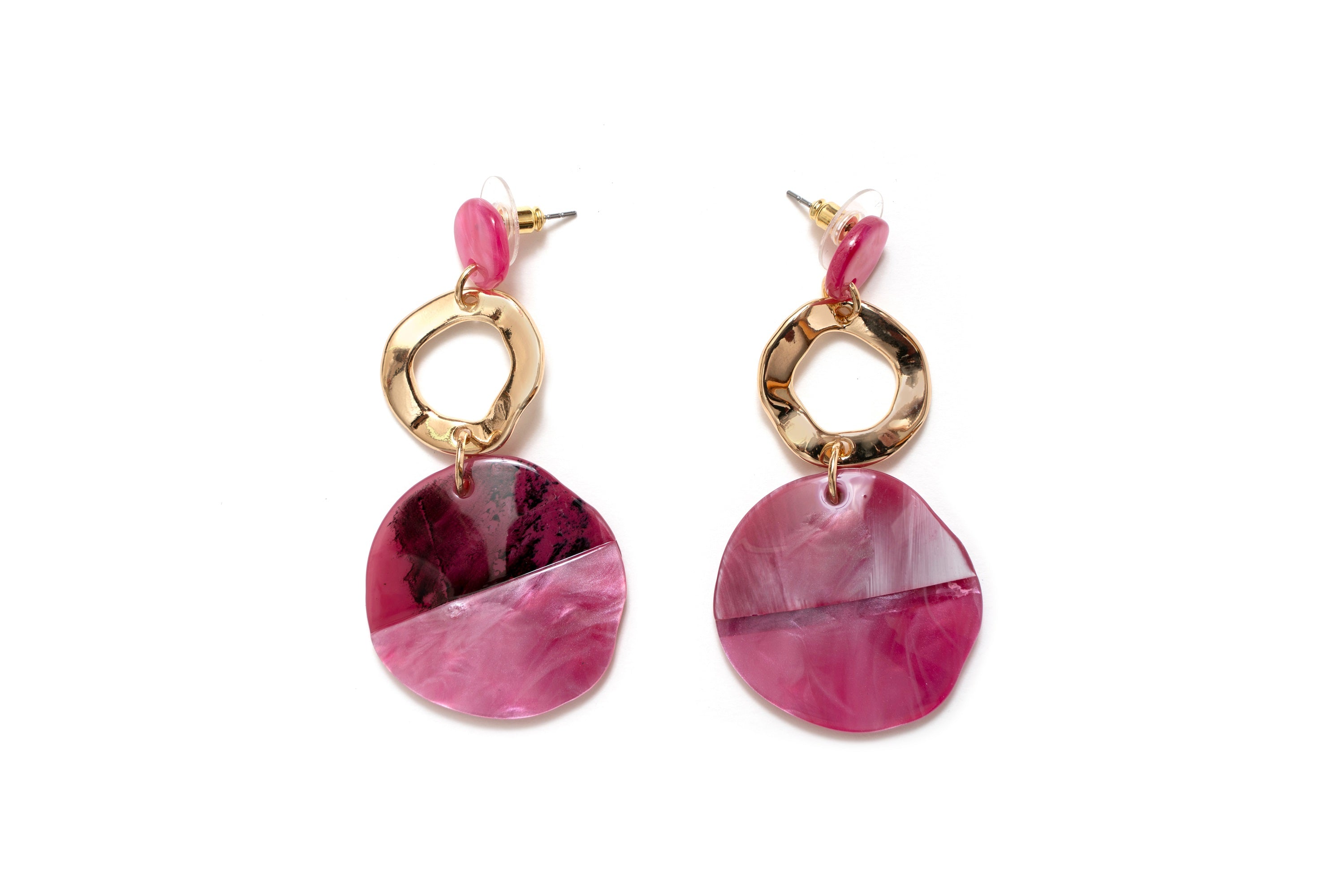 Round Resin Ring Earrings