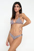 CLGLI01-Women Two Piece Paillettes Striped Black Triangle Bikini - CAPRI LIFESTYLE READY MADE GARMENTS TRADING L.L.C