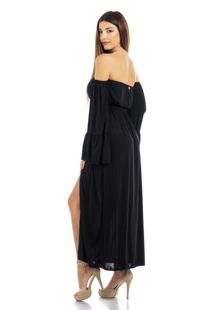 Abito lungo da spiaggia a maniche lunghe