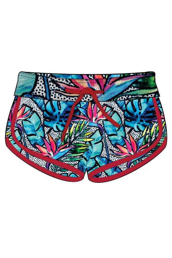 BCP014-Girls Tactel Beach Shorts - Beach Party Mood - CAPRI LIFESTYLE READY MADE GARMENTS TRADING L.L.C