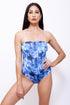 T&D010-Women One Piece Band Swimsuit - Tye-Dye Printed - CAPRI LIFESTYLE READY MADE GARMENTS TRADING L.L.C