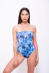 T&D010-Women One Piece Band Swimsuit - Tye-Dye Printed - CAPRI LIFESTYLE READY MADE GARMENTS TRADING L.L.C