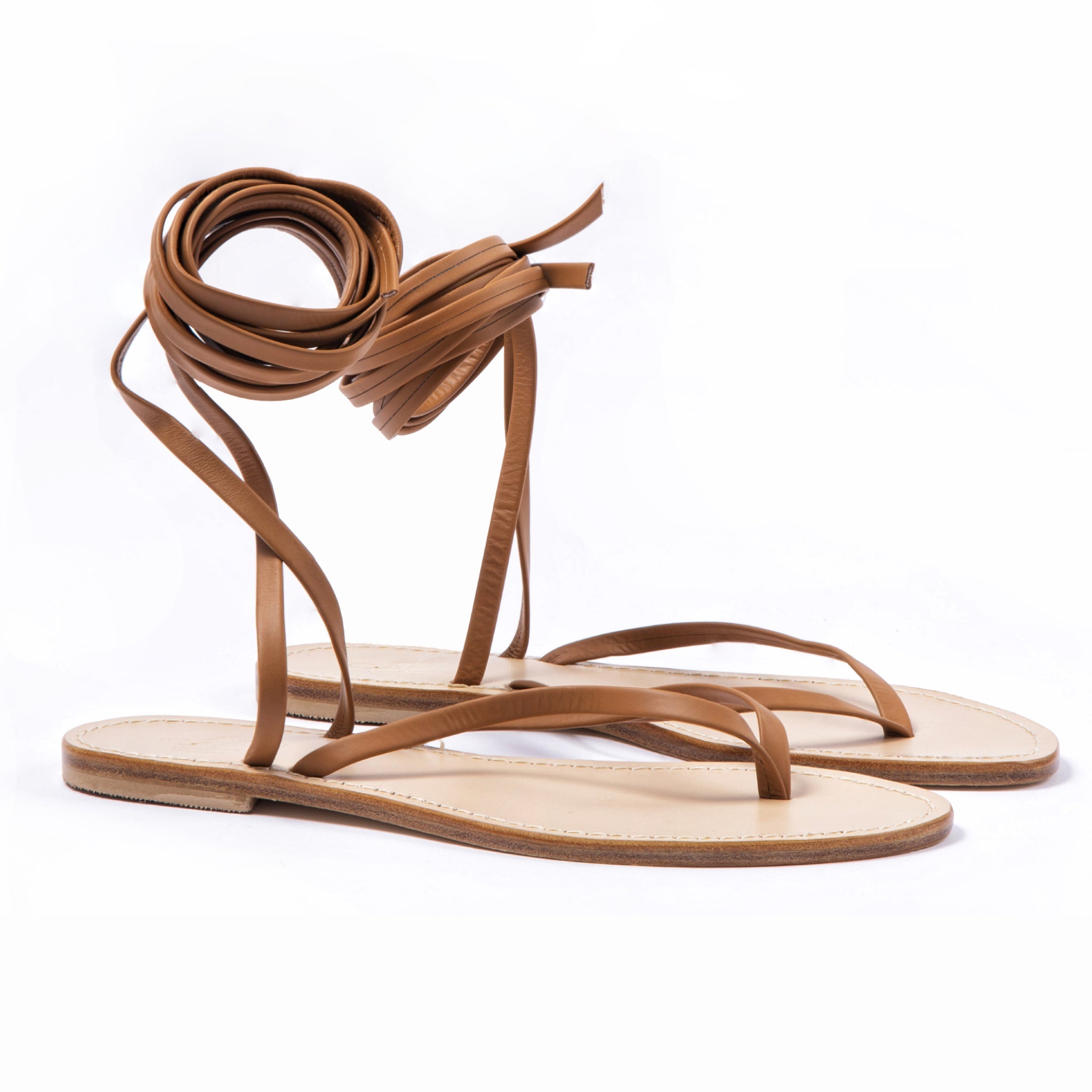 Caprese - Brown Flat Sandals Strappy - CAPRI LIFESTYLE READY MADE GARMENTS TRADING L.L.C