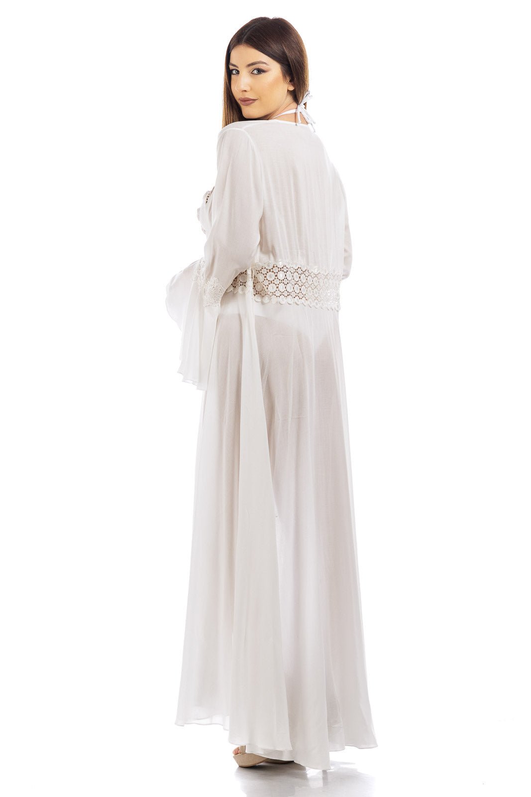 Abito avvolgente in chiffon