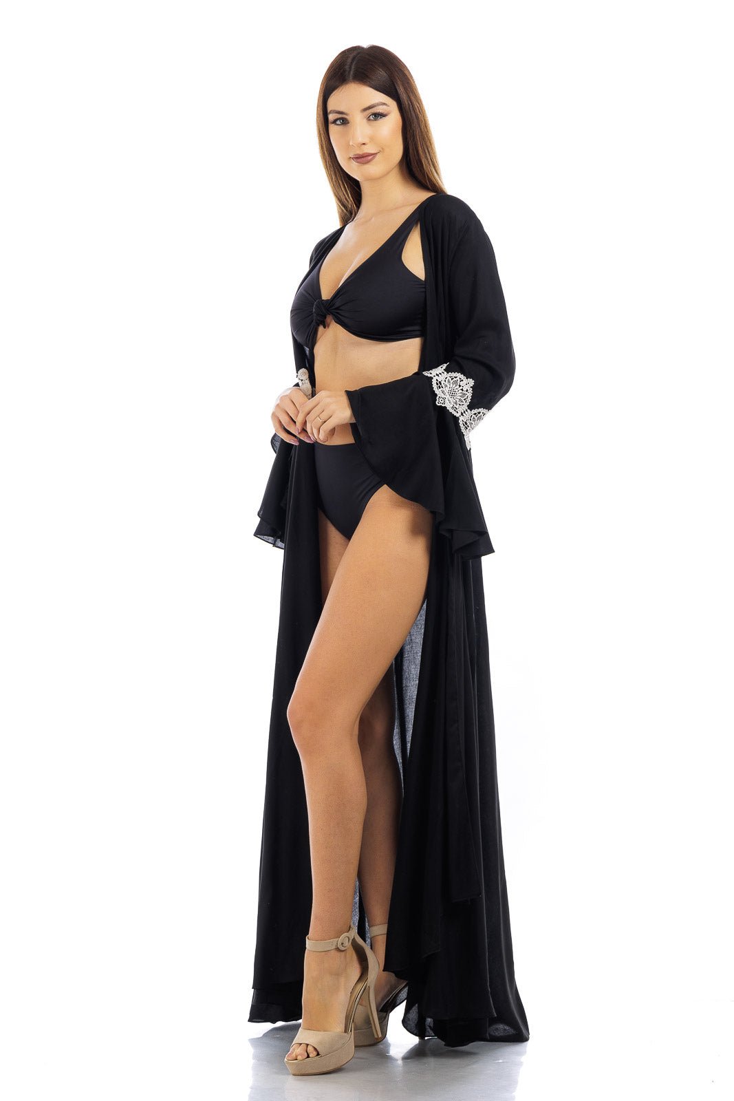 Abito avvolgente in chiffon