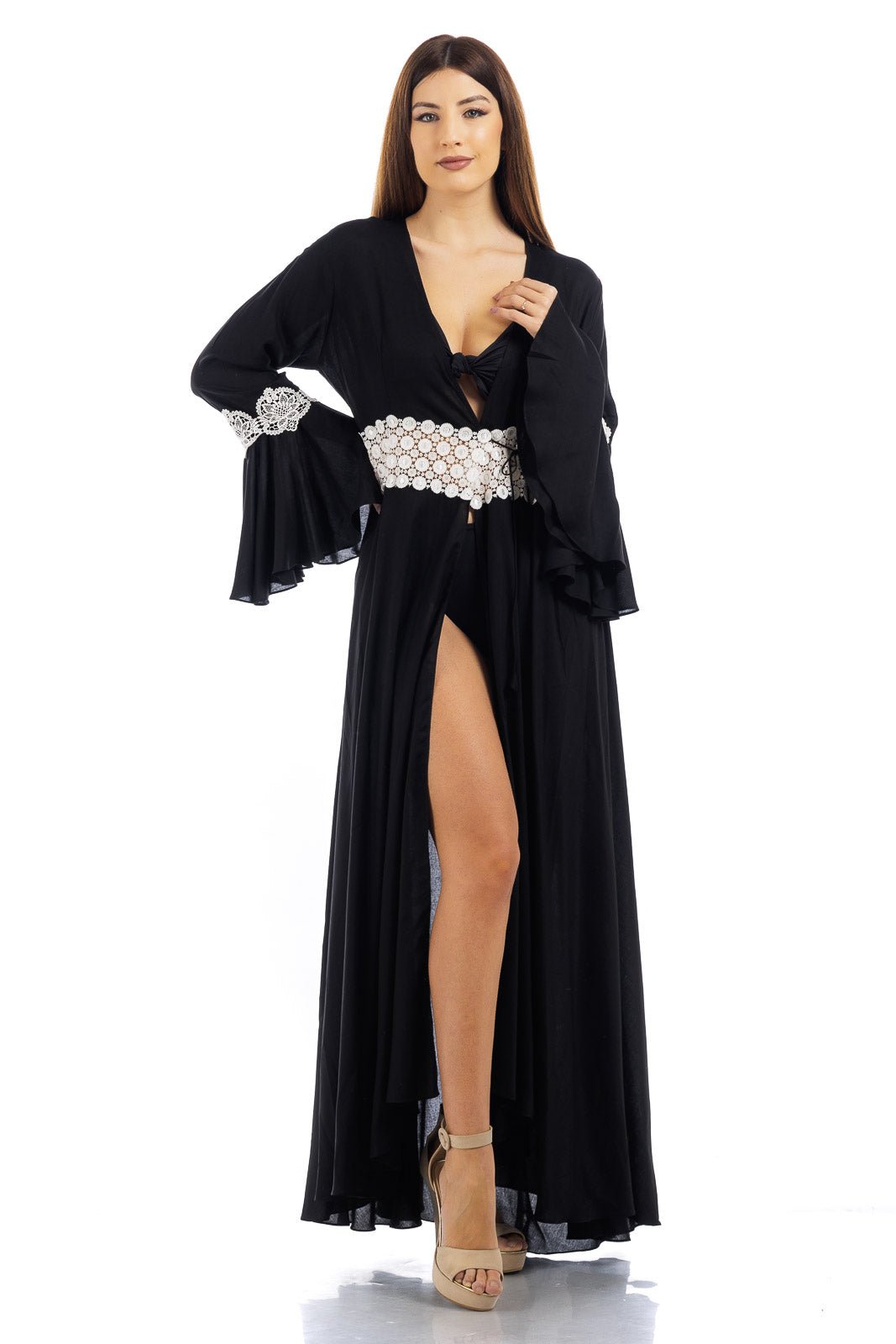 Abito avvolgente in chiffon