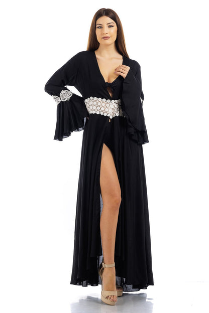 Abito avvolgente in chiffon